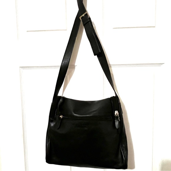 Maxx New York Black 100% Cow Leather Purse Shoulder Bag - Picture 13 of 14